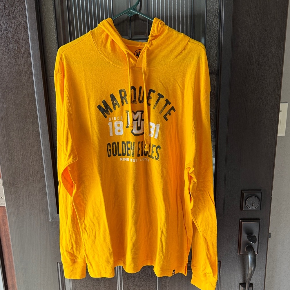 47 Brand Golden Yellow Hoodie- Marquette